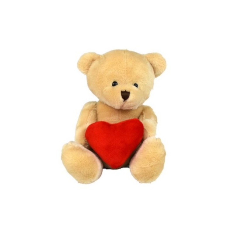 Plüschbär mit Herz 20 cm creme Plüschbär mit Herz 20 cm creme