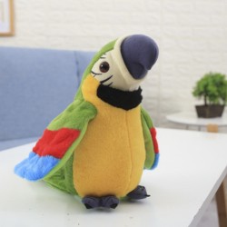 Sprechender Interaktiver Papagei grün 21cm