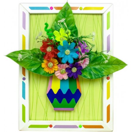Bastelset mit Blumenvase im Bilderrahmen Typ B