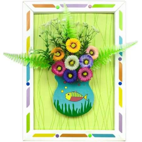 Bastelset mit Blumenvase im Bilderrahmen Typ C