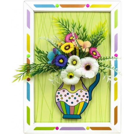 Bastelset mit Blumenvase im Bilderrahmen Typ D