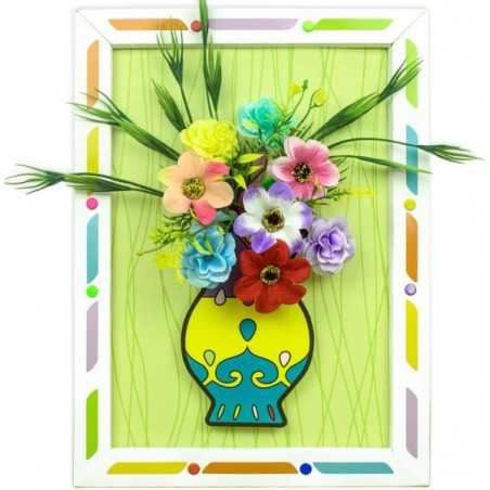 Bastelset mit Blumenvase im Bilderrahmen Typ E